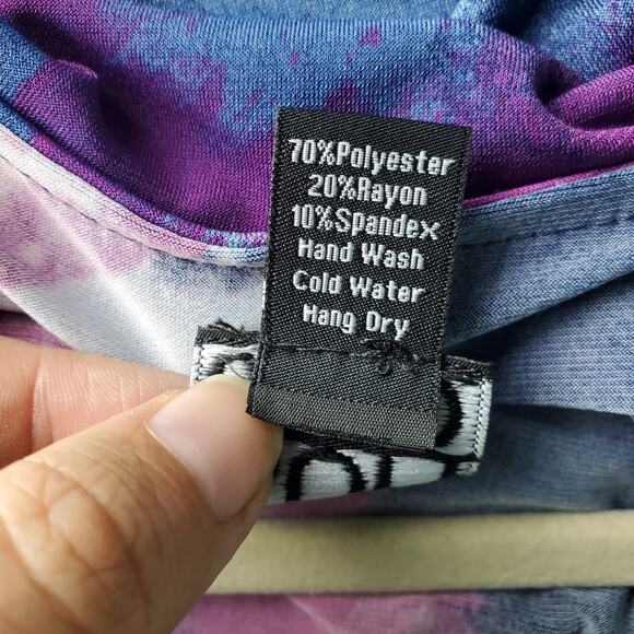 Clara Sun Woo Womens Watercolor Ruffle Cold Off The Shoulder Blouse Top Size XS - Picture 4 of 4